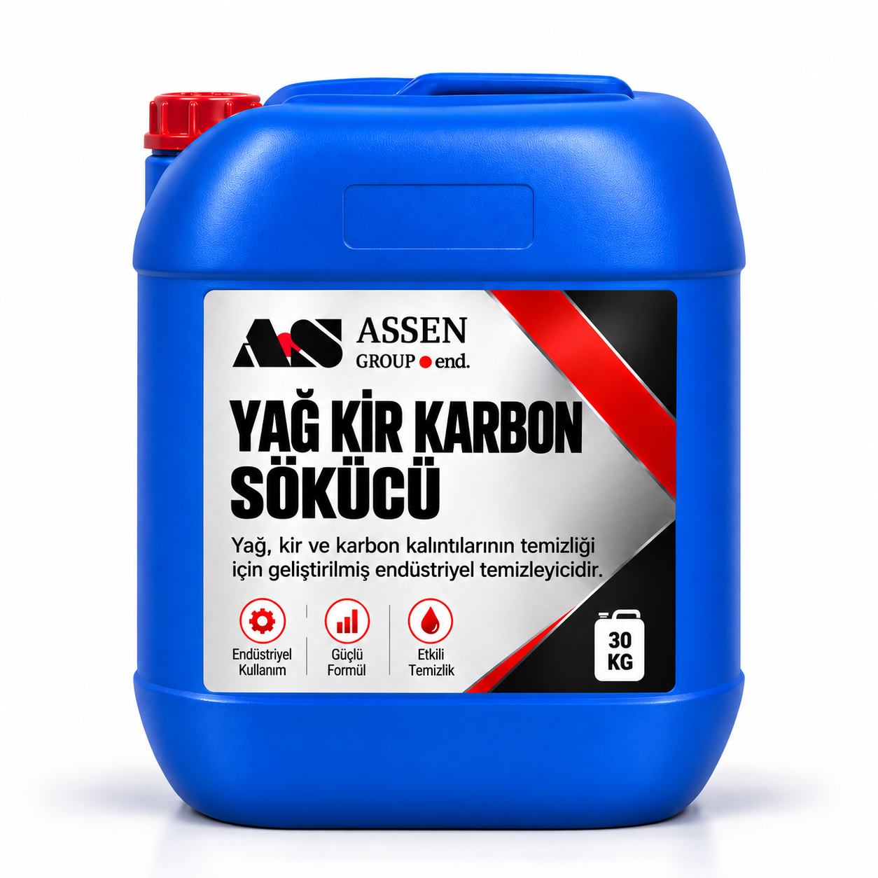 ASSEN GROUP yağ kir karbon sökücü 30 kg mavi bidon