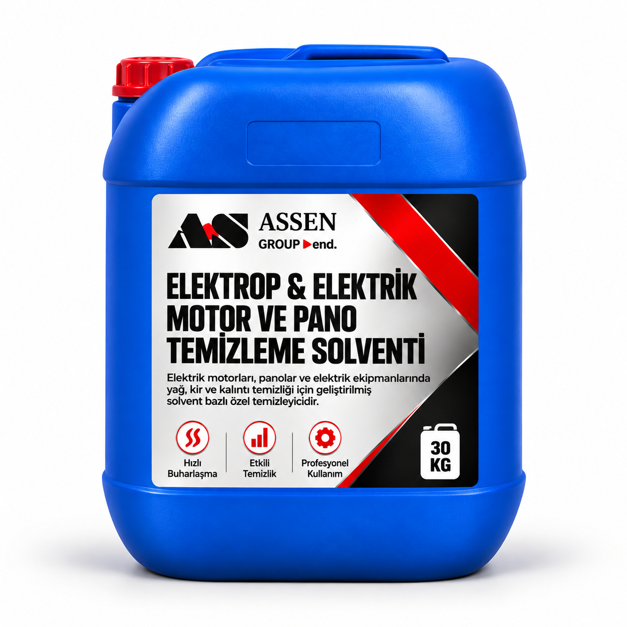 ASSEN ELEKTROP elektrik motor ve pano temizleme solventi 30 kg mavi bidon